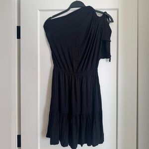Vintage Arden B Black One-Shoulder Dress